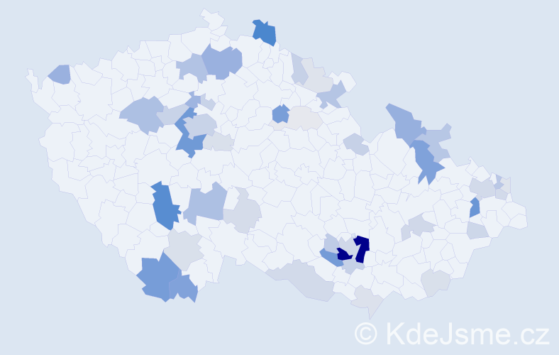 Příjmení: 'Dobrovodská', počet výskytů 157 v celé ČR