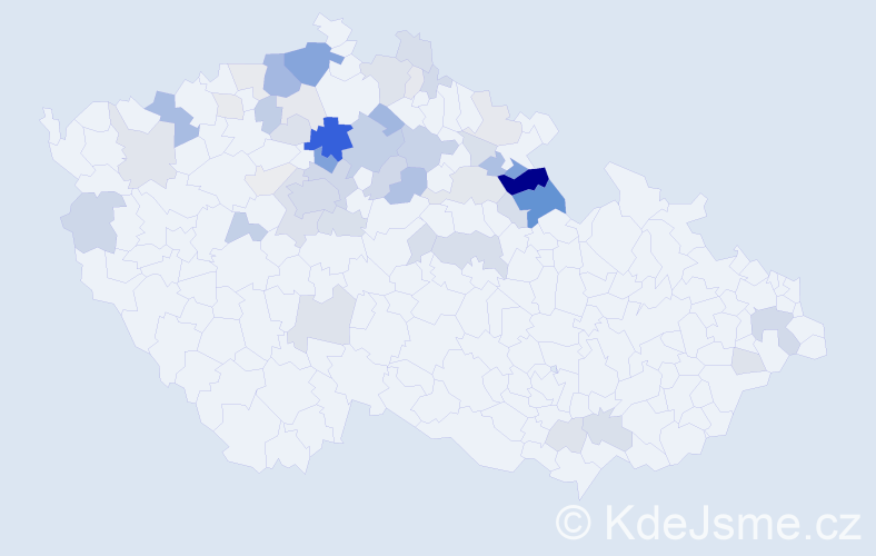 Příjmení: 'Řízková', počet výskytů 175 v celé ČR