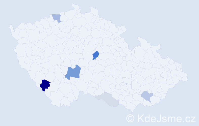 Příjmení: 'Hraňo', počet výskytů 18 v celé ČR