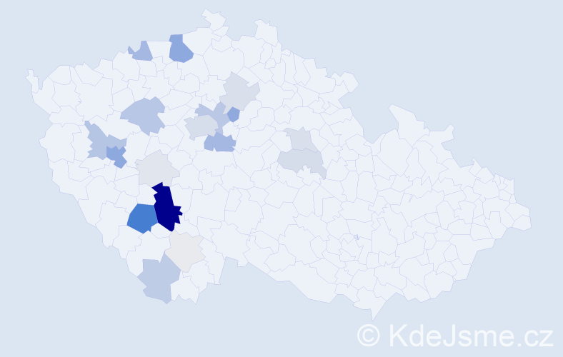 Příjmení: 'Kinkor', počet výskytů 101 v celé ČR