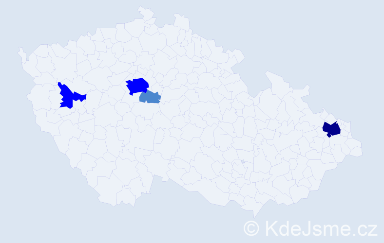 Příjmení: 'Stengelová', počet výskytů 8 v celé ČR