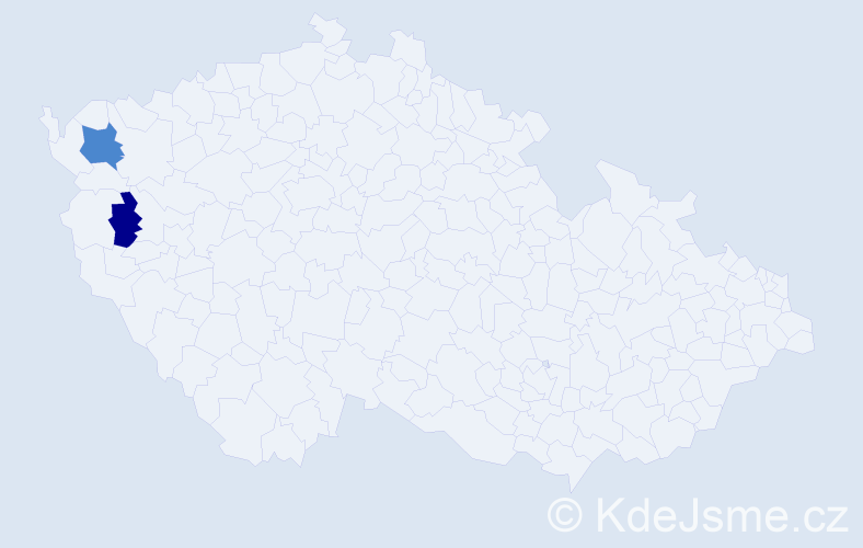 Příjmení: 'Donate', počet výskytů 4 v celé ČR