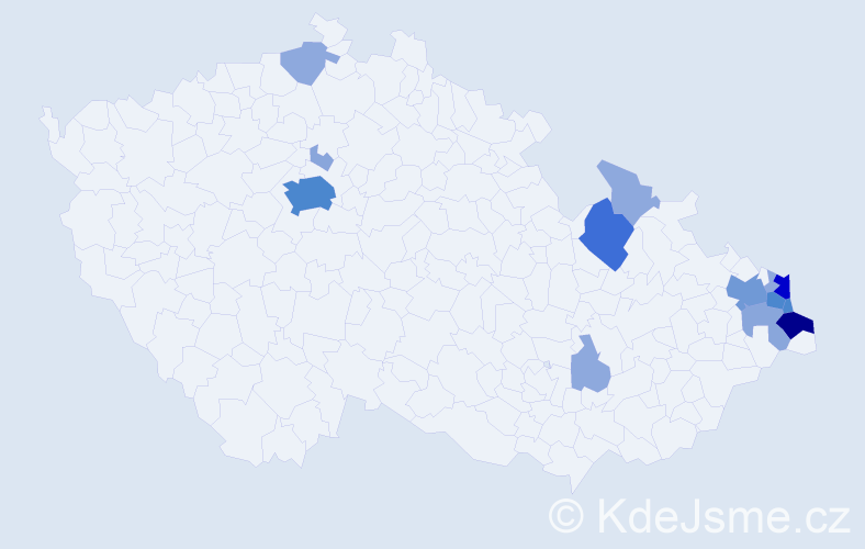 Příjmení: 'Fober', počet výskytů 45 v celé ČR