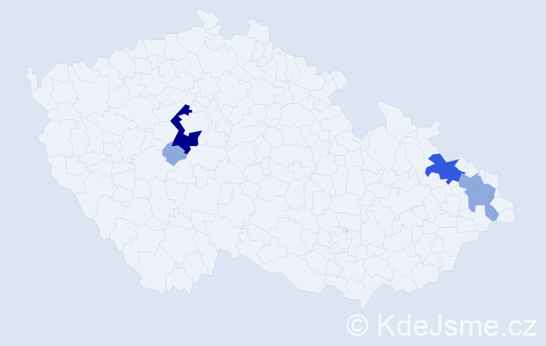 Příjmení: 'Hytková', počet výskytů 12 v celé ČR