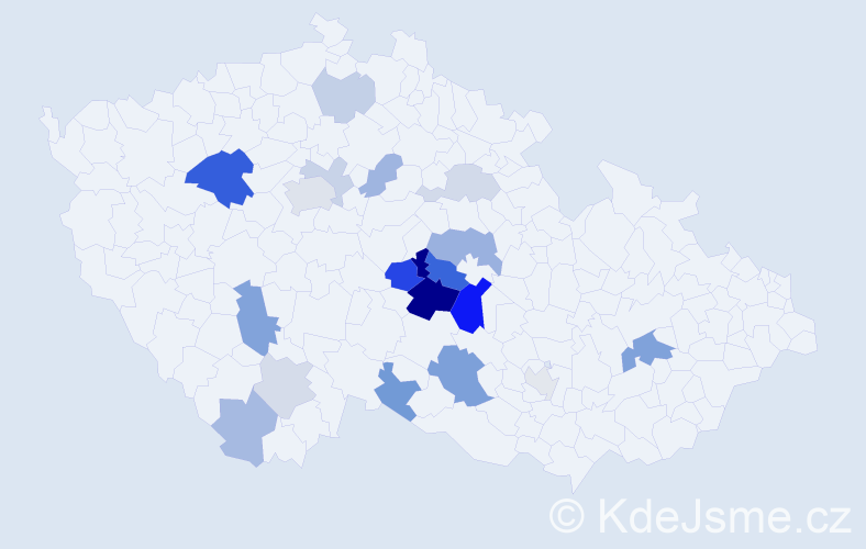 Příjmení: 'Remar', počet výskytů 44 v celé ČR