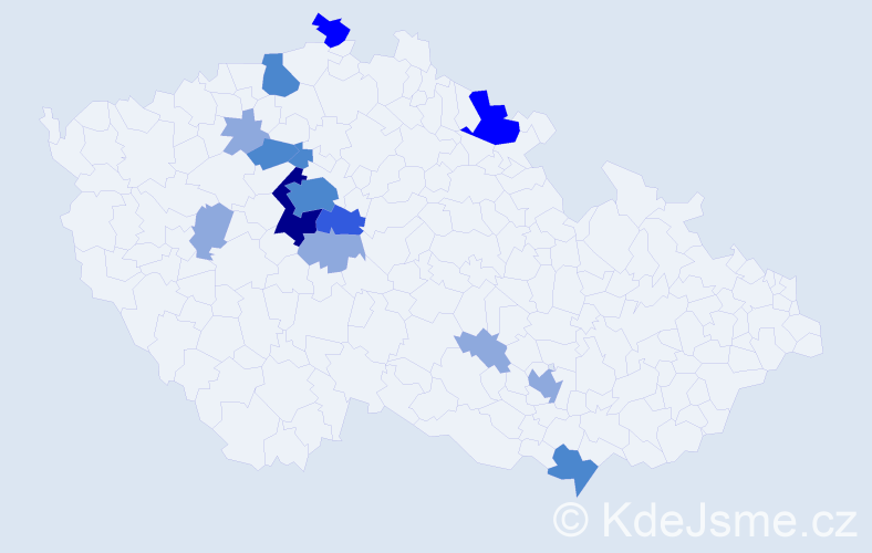 Příjmení: 'Vykus', počet výskytů 31 v celé ČR