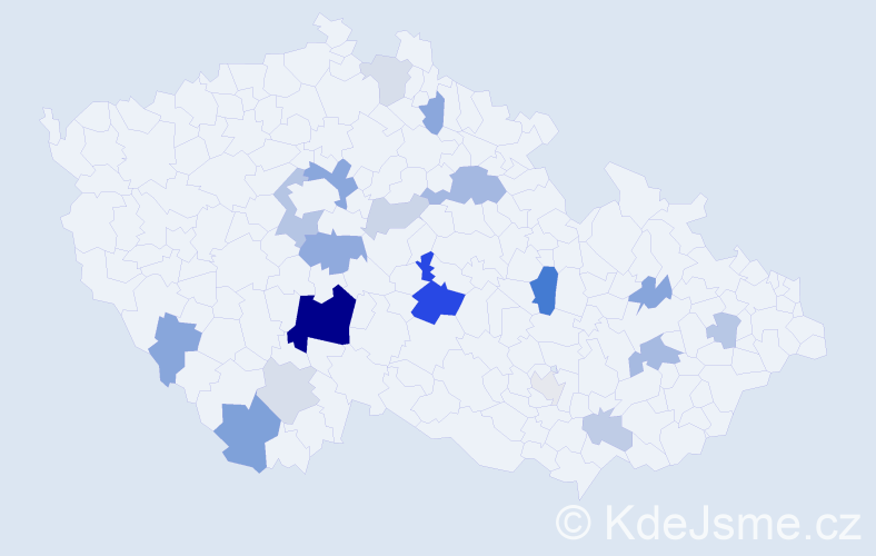 Příjmení: 'Breda', počet výskytů 45 v celé ČR