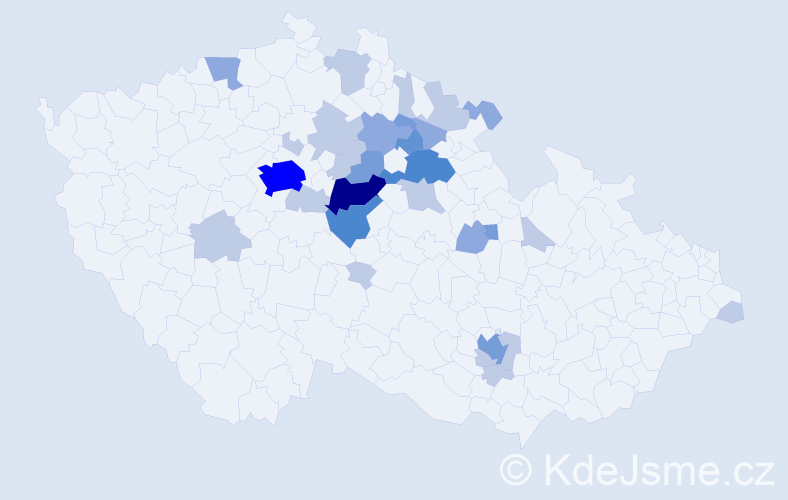 Příjmení: 'Foffová', počet výskytů 68 v celé ČR