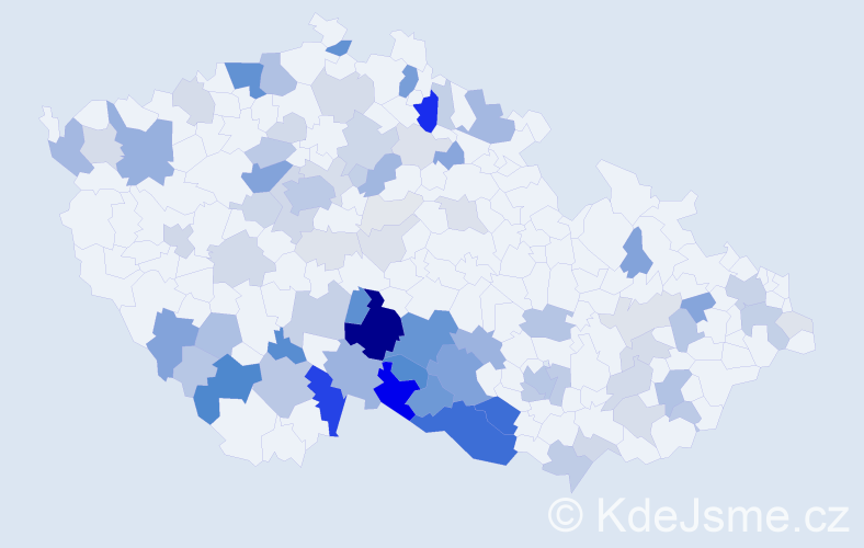 Příjmení: 'Makovička', počet výskytů 333 v celé ČR