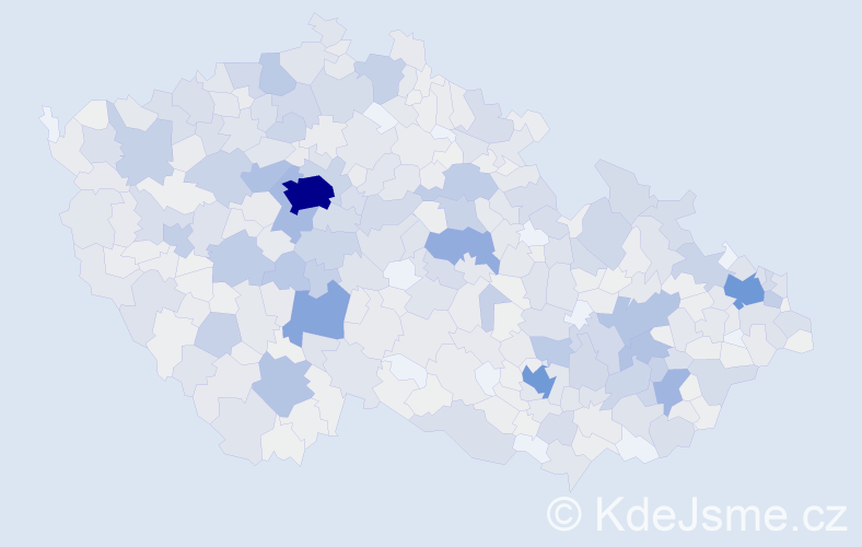 Příjmení: 'Mrázek', počet výskytů 3497 v celé ČR