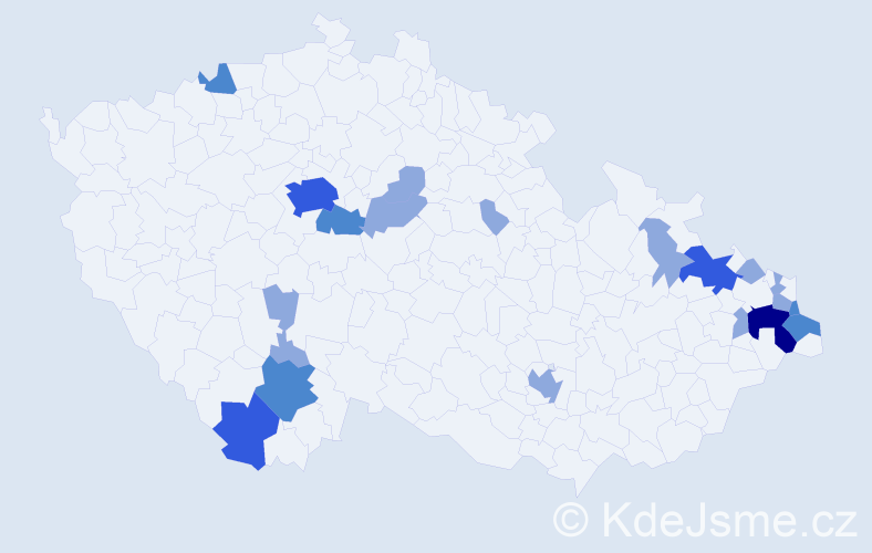 Příjmení: 'Buczek', počet výskytů 35 v celé ČR