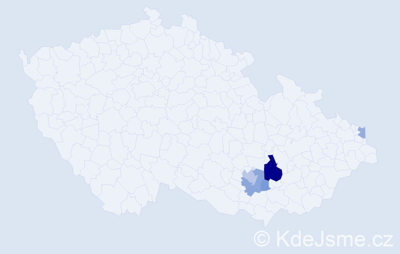 Příjmení: 'Helleport', počet výskytů 18 v celé ČR