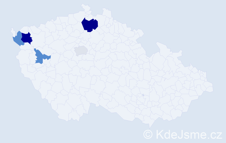 Příjmení: 'Kráglová', počet výskytů 9 v celé ČR