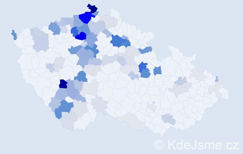 Příjmení: 'Barcalová', počet výskytů 310 v celé ČR