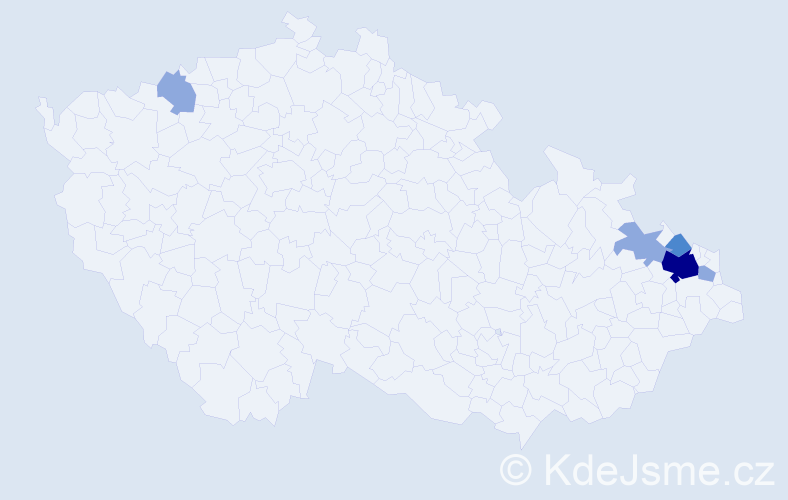 Příjmení: 'Scharbertová', počet výskytů 10 v celé ČR
