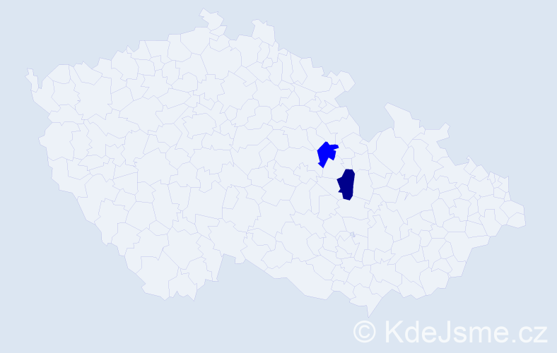 Příjmení: 'Pathan', počet výskytů 3 v celé ČR