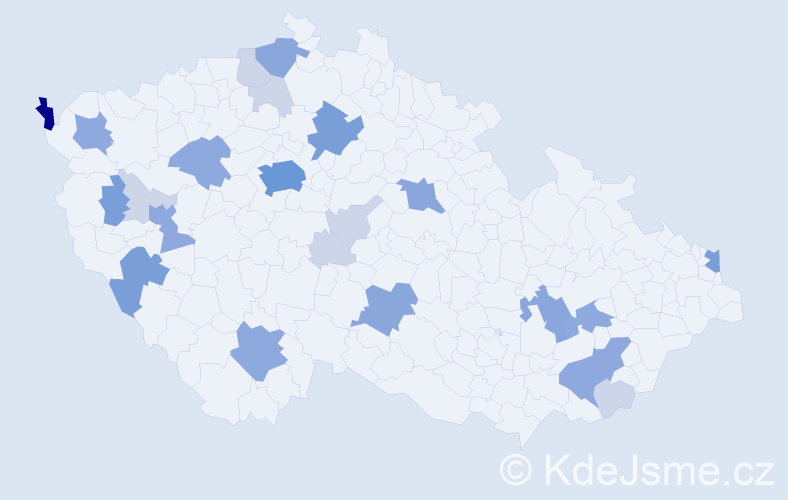 Příjmení: 'Pleško', počet výskytů 71 v celé ČR