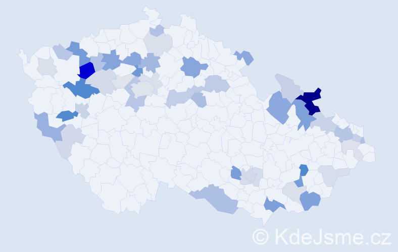 Příjmení: 'Repka', počet výskytů 118 v celé ČR