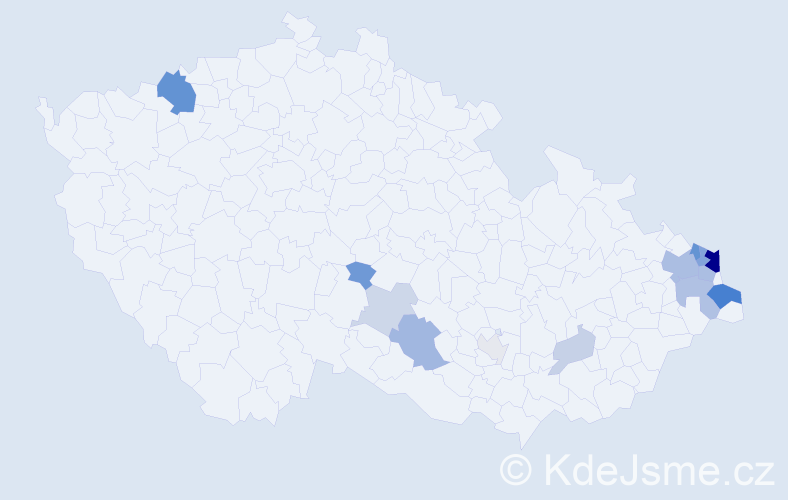 Příjmení: 'Farana', počet výskytů 41 v celé ČR