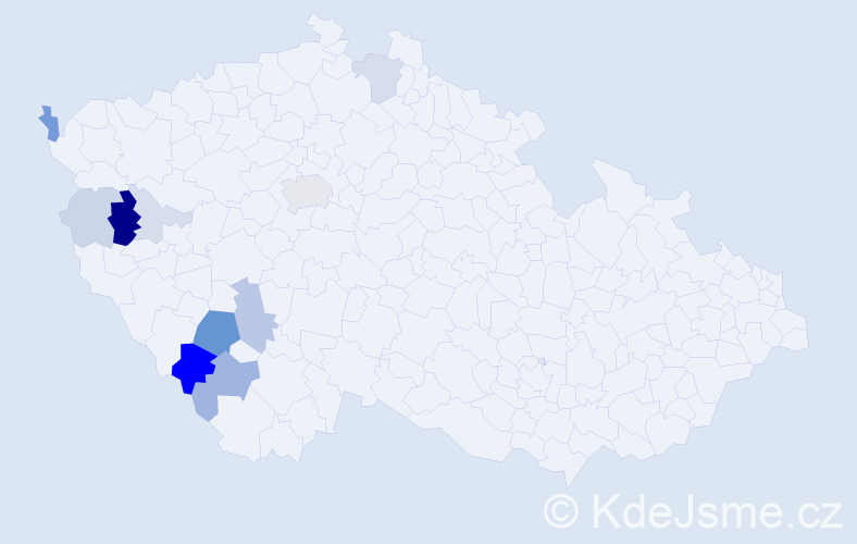 Příjmení: 'Hodonická', počet výskytů 32 v celé ČR