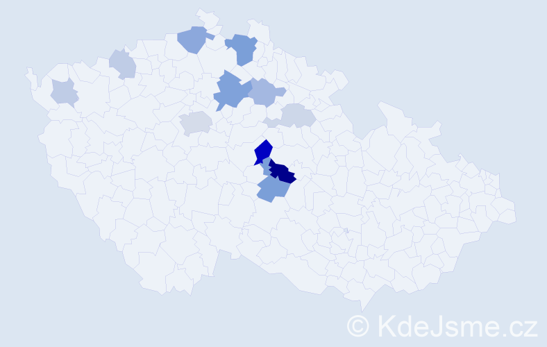 Příjmení: 'Kufrová', počet výskytů 26 v celé ČR
