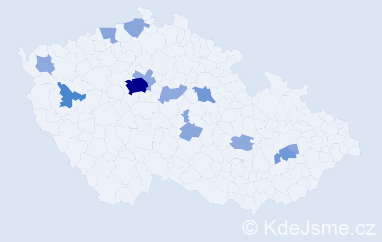 Příjmení: 'Kvašová', počet výskytů 31 v celé ČR