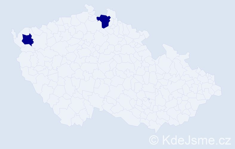 Příjmení: 'Tykha', počet výskytů 2 v celé ČR