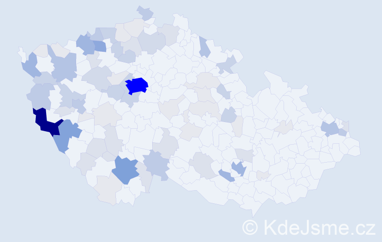 Příjmení: 'Halada', počet výskytů 290 v celé ČR
