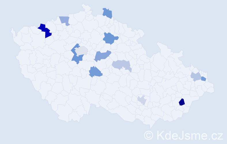 Příjmení: 'Budjačová', počet výskytů 31 v celé ČR