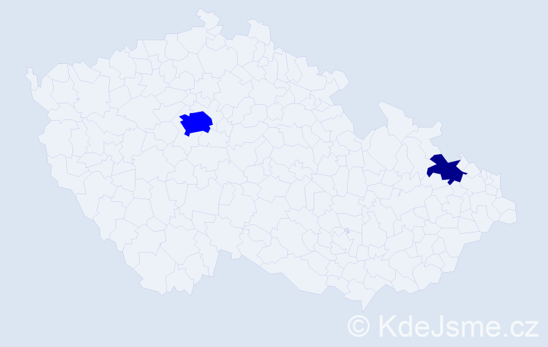 Příjmení: 'Šarjak', počet výskytů 3 v celé ČR