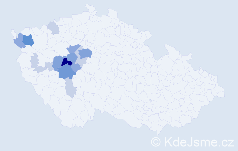 Příjmení: 'Mezková', počet výskytů 42 v celé ČR