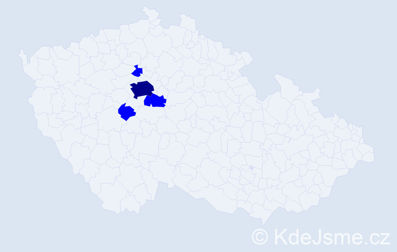 Příjmení: 'Niewald', počet výskytů 5 v celé ČR