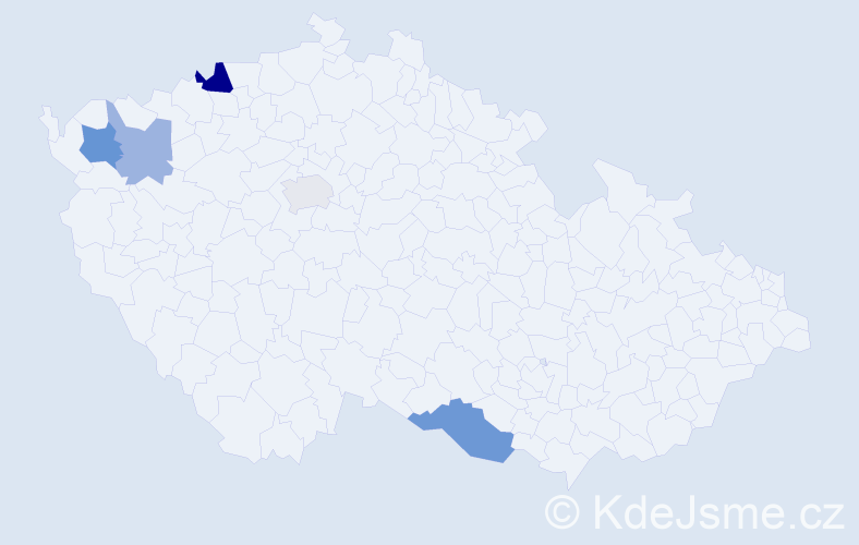 Příjmení: 'Buberl', počet výskytů 9 v celé ČR
