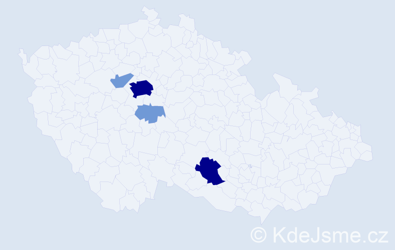 Příjmení: 'Krajl', počet výskytů 16 v celé ČR