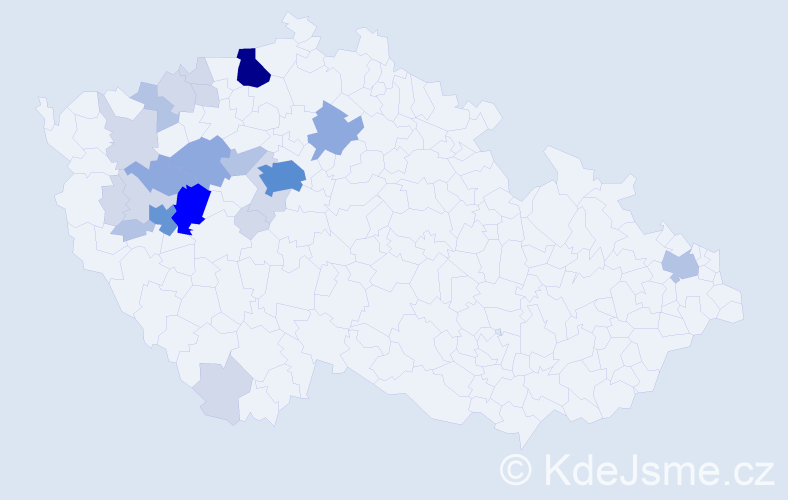 Příjmení: 'Perk', počet výskytů 67 v celé ČR