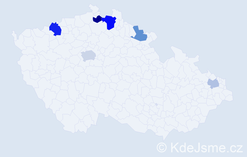Příjmení: 'Prokopčák', počet výskytů 10 v celé ČR