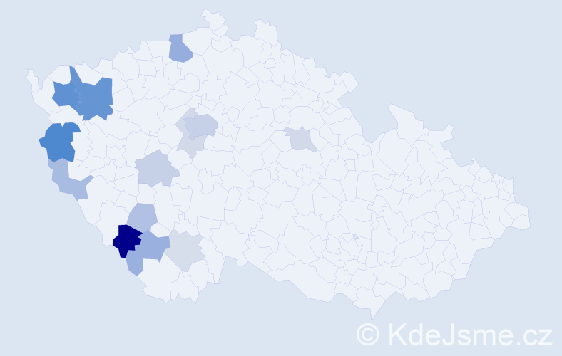 Příjmení: 'Churaň', počet výskytů 36 v celé ČR