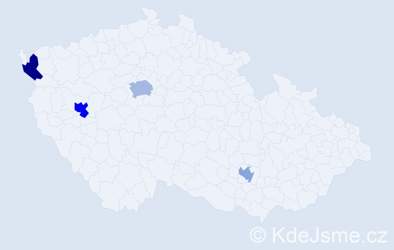 Příjmení: 'Degťar', počet výskytů 6 v celé ČR