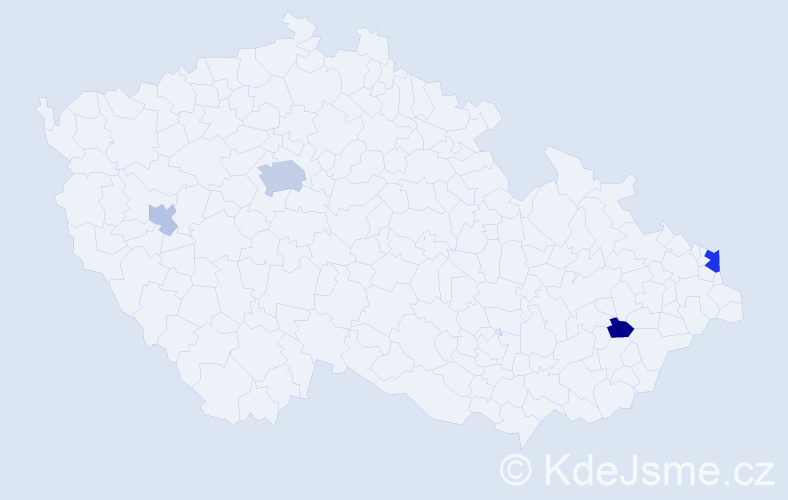 Příjmení: 'Bonnet', počet výskytů 9 v celé ČR