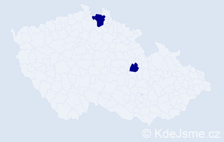 Příjmení: 'Pinčková', počet výskytů 2 v celé ČR