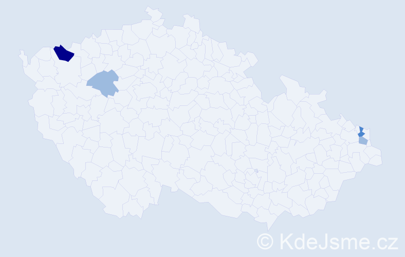 Příjmení: 'Galaňuková', počet výskytů 8 v celé ČR