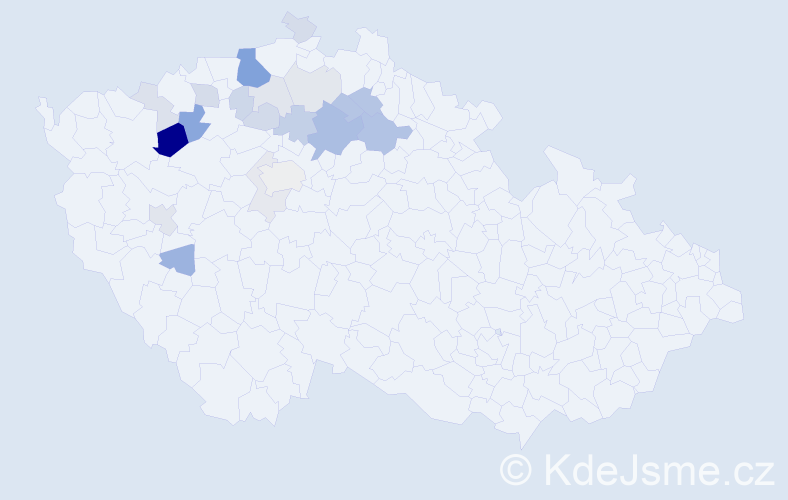 Příjmení: 'Bázlerová', počet výskytů 51 v celé ČR