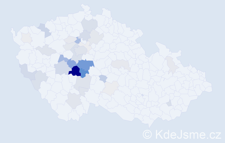 Příjmení: 'Pechač', počet výskytů 151 v celé ČR