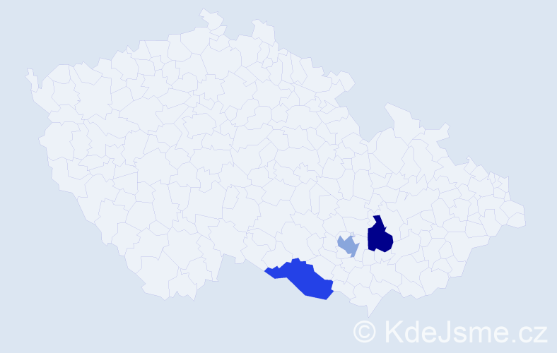 Příjmení: 'Chropovská', počet výskytů 3 v celé ČR