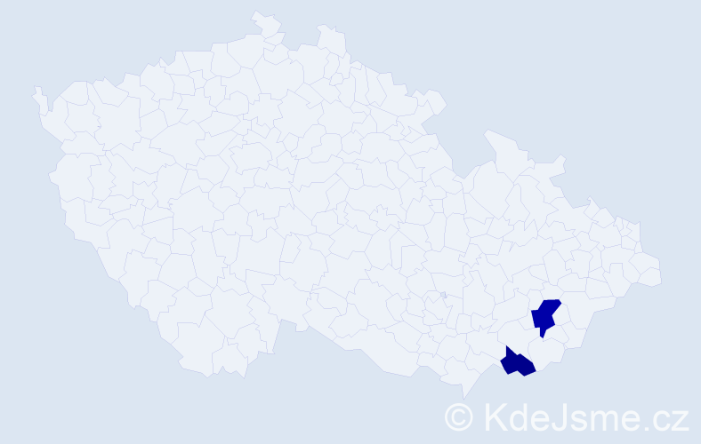 Příjmení: 'Bellayová', počet výskytů 6 v celé ČR