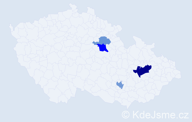 Příjmení: 'Petrenec', počet výskytů 8 v celé ČR