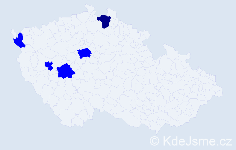 Příjmení: 'Surdu', počet výskytů 6 v celé ČR
