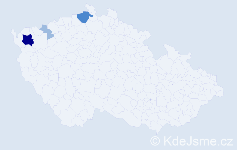 Příjmení: 'Árvová', počet výskytů 7 v celé ČR