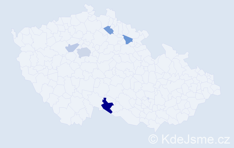 Příjmení: 'Codr', počet výskytů 10 v celé ČR