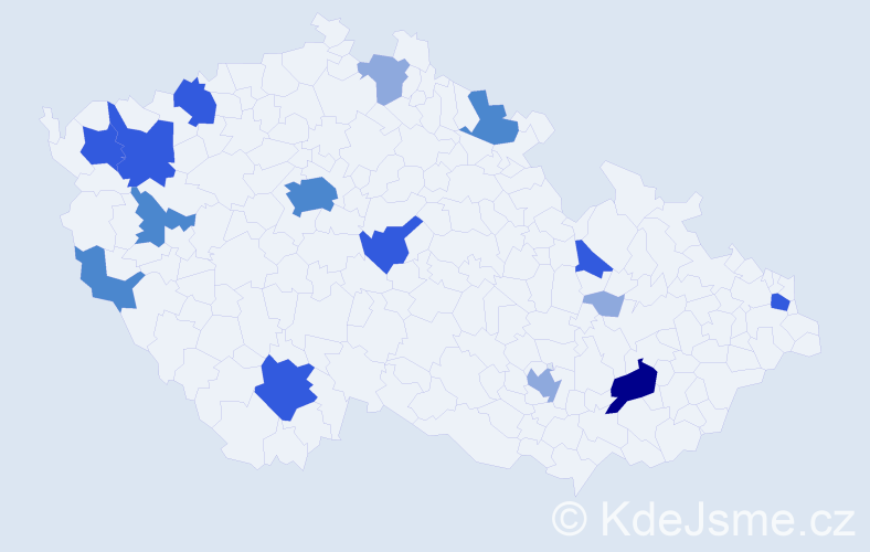 Příjmení: 'Süčová', počet výskytů 37 v celé ČR